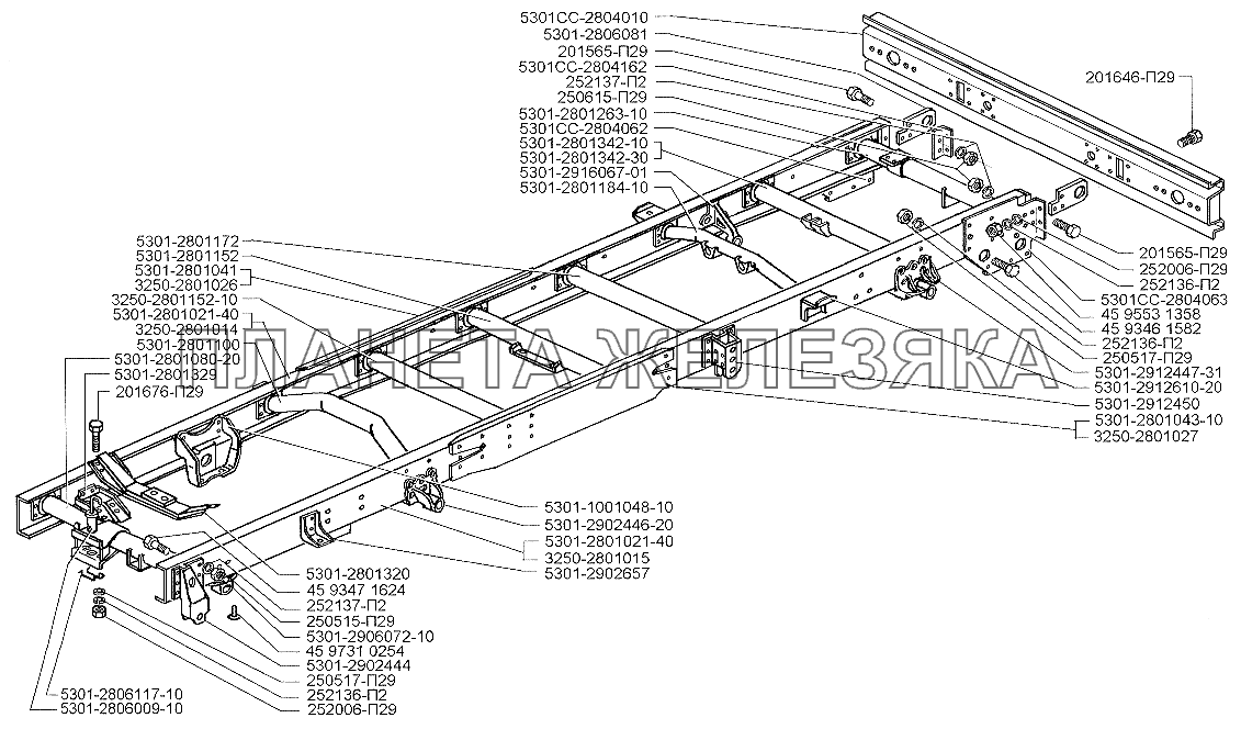 Рама автобусов ЗИЛ-3250 и ЗИЛ-32501 ЗИЛ-5301 (2006)